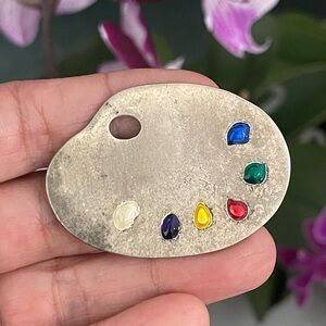 Vintage Brooch MMA Modernist Enamel Color Palette